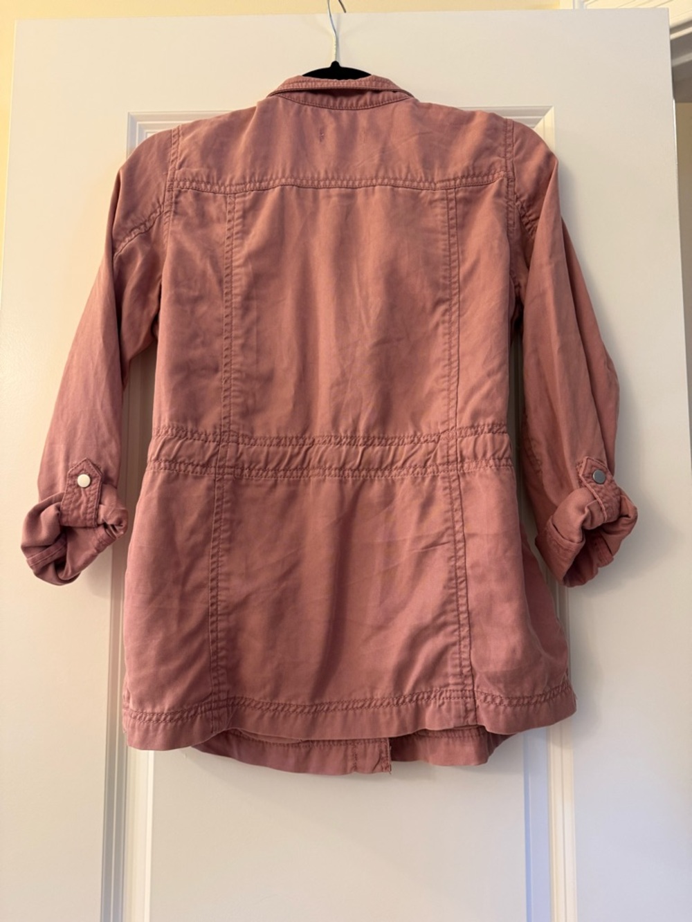 LOFT Pink Drawstring-Waist Utility Jacket - Picture 2 of 4